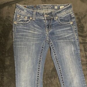 Miss Me Women's Distressed Blue Boot Cut Jeans